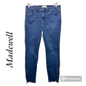 Madewell Skinny Skinny Ankle Zip Dark Wash Denim Jeans Women's Size 29